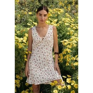 Ciao Lucia Caro in Jardin White Floral Sleeveless Cami Mini Pencil Tank Dress M
